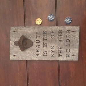 Bottle Top Opener - Rustic Barnwood Sign